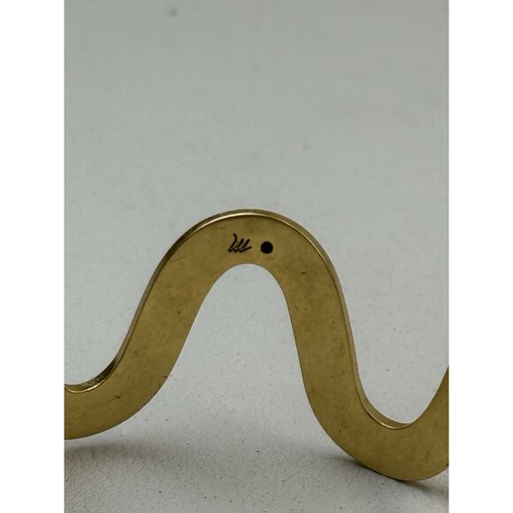 Madewell Gold Tone & Blue Enamel Cuff Bracelet - Picture 8 of 8